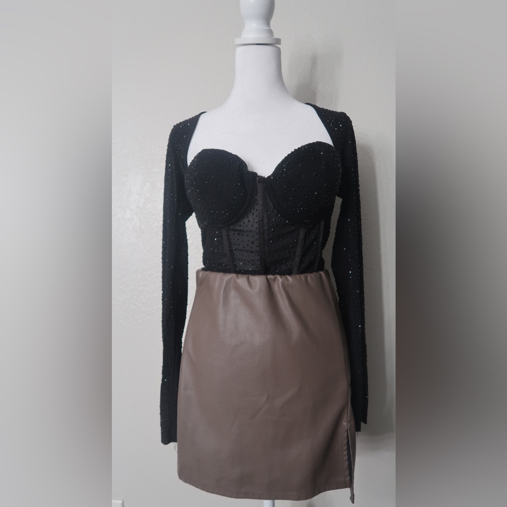 FASHION NOVA RHINESTONE CROP TOP